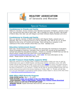 Special Notices - Sarasota Association of Realtors