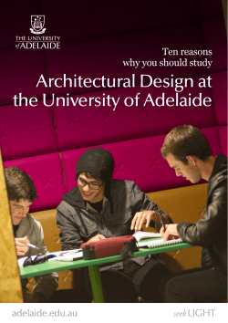 Ten Reasons flyer - The University of Adelaide