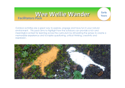 Crombie Wee Wellie Wander Facilitators Pack