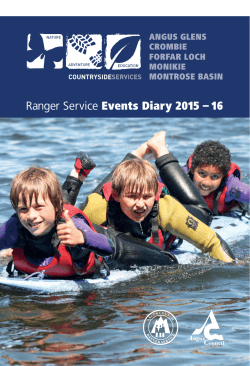 Ranger Service Events Diary 2015-16