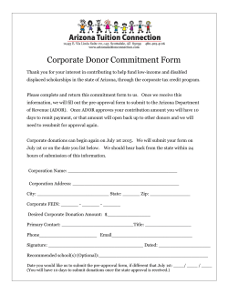 Corporate Donor Commitment Form