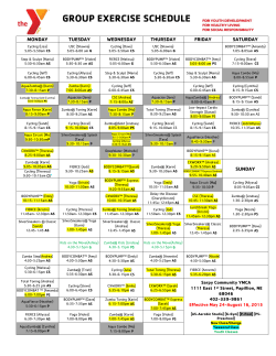 GROUP EXERCISE SCHEDULE