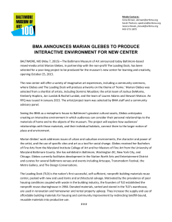 bma announces marian glebes to produce interactive environment