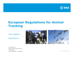 European Regulations for Animal Tracking