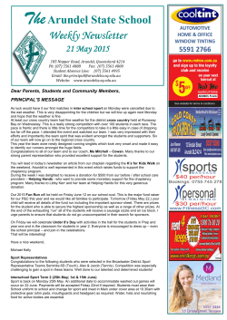 newsletter-21-5-2015 - The Arundel State School