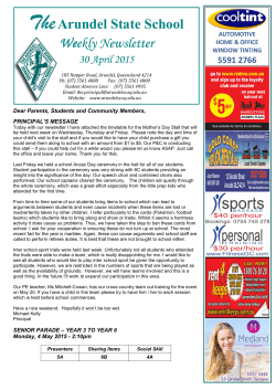 newsletter-30-04-2015 - The Arundel State School