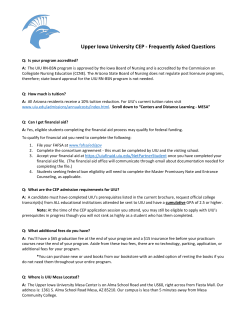 FAQ Upper Iowa - Academic & Student Affairs