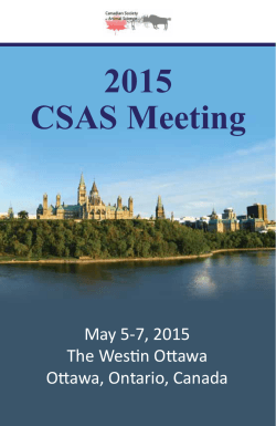 2015 CSAS Meeting - American Society of Animal Science