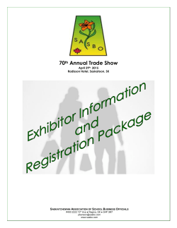 Exhibitor Information and Registration Package