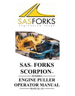 Scorpion 30 Engine Puller Operator Manual