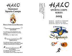 HALO Summer Camp Brochure-2015 - St. Anthony`s Catholic School
