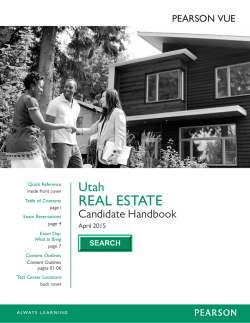 Utah Real Estate Candidate Handbook