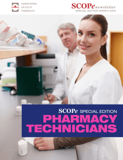 Special Edition SCOPe-Pharmacy Technicians