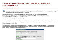 InstalaciÃ³n y configuraciÃ³n bÃ¡sica de Cacti en Debian para