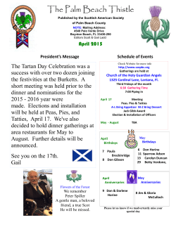 April 2015 Thistle - Scottish American Society of Palm Beach County