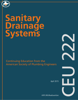 Sanitary Drainage Systems - American Society of Plumbing Engineers