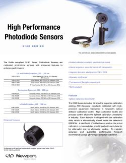 High Performance Photodiode Sensors