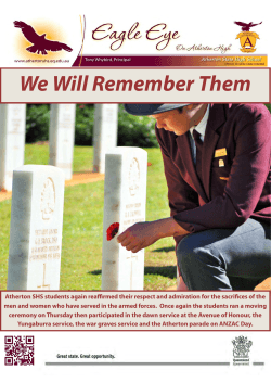 We Will Remember Them - Atherton State High School
