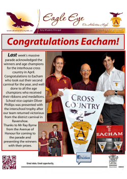 Congratulations Eacham! - Atherton State High School