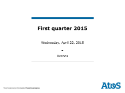 Atos First quarter 2015