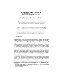 Probabilistic Model Checking of the PDGF Signaling Pathwayâ