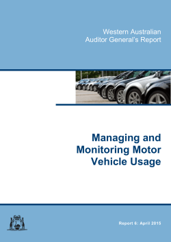 Managing and Monitoring Motor Vehicle Usage