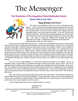 The Messenger for May 2015 - Saugerties United Methodist Church