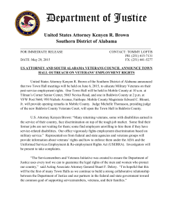 press release - South Alabama Veterans Council