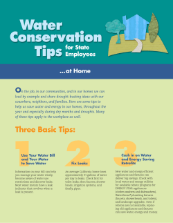 Water Conservation Tips for State Employees
