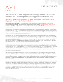 Avi Networks Earns Computer Technology Review MVP Award for