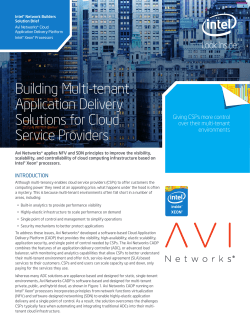 Building Multi-tenant Application Delivery Solutions