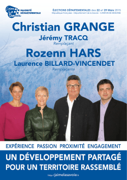 Programme Rozenn HARS Christian Grange