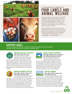 a guide on labels - Animal Welfare Institute