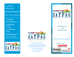 2015 Calendar - SAYPRO - Shawano Area Young Professionals