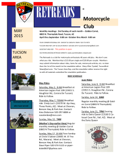 May Newsletter - Tucson Area Retreads Motorcycle Club