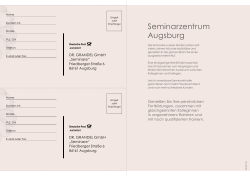 Seminarzentrum Augsburg - B2B-Portal