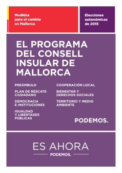 Consulta el programa para el Consell de Mallorca