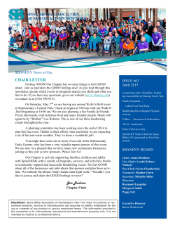 63 April 2015 - Spina Bifida Association of Northeastern New York