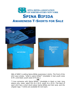 SBA Awareness T-shirts! Click here to order yours now!