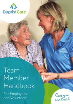 Team Member Handbook For Employees And