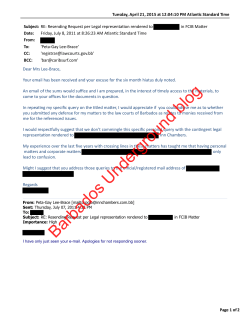 Letter to Bar Association Peta Gay Lee Brace Complaint and Email