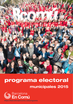 programa electoral - Barcelona en ComÃº