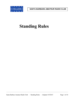 Standing Rules - Santa Barbara Amateur Radio Club