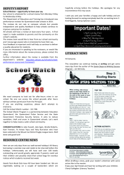 Important Dates! - Barkly Highway State School