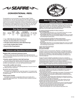 BP14186 OA Seafire Conventional Reel Owners Manual