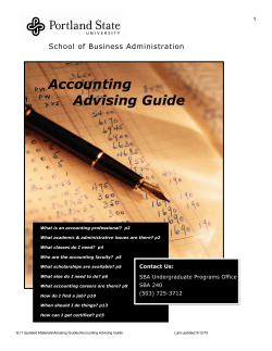 Accounting Option Requirements and Course Descriptions