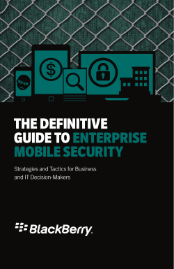 the definitive guide toenterprise mobile security
