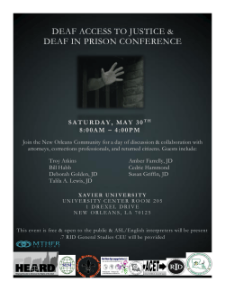 Deaf Access to Justice NOLA Flyer (04.22.15)