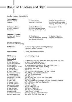 Board and Staff List 2015