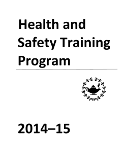 Health and Safety Training Program